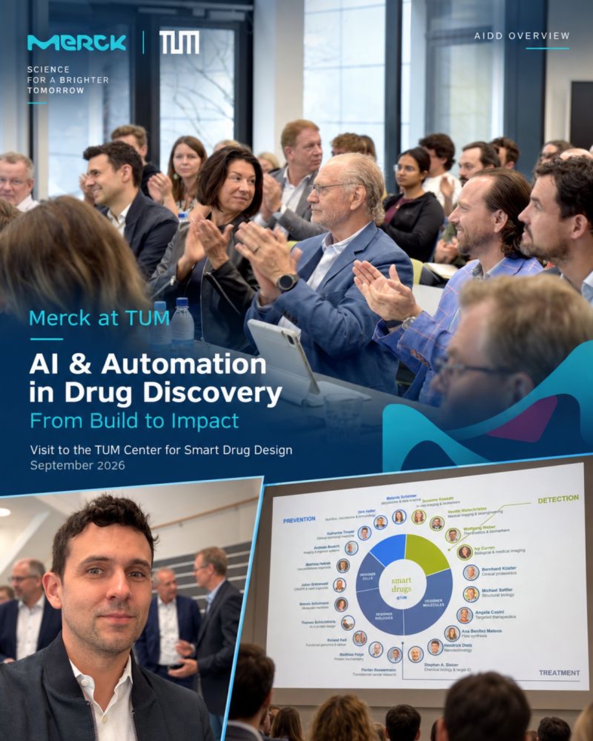 Gerit at Merck at TUM, presenting AI and automation in drug discovery